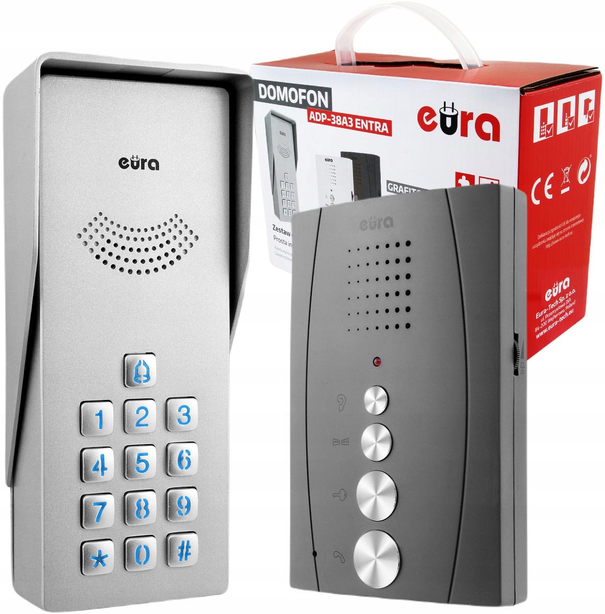 Eura-Tech ADP-38A3 rodinný interkom, grafit
